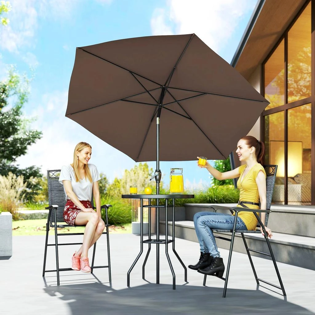 Hivvago 4-Piece Outdoor Bar 
Dining Set with Umbrella 2