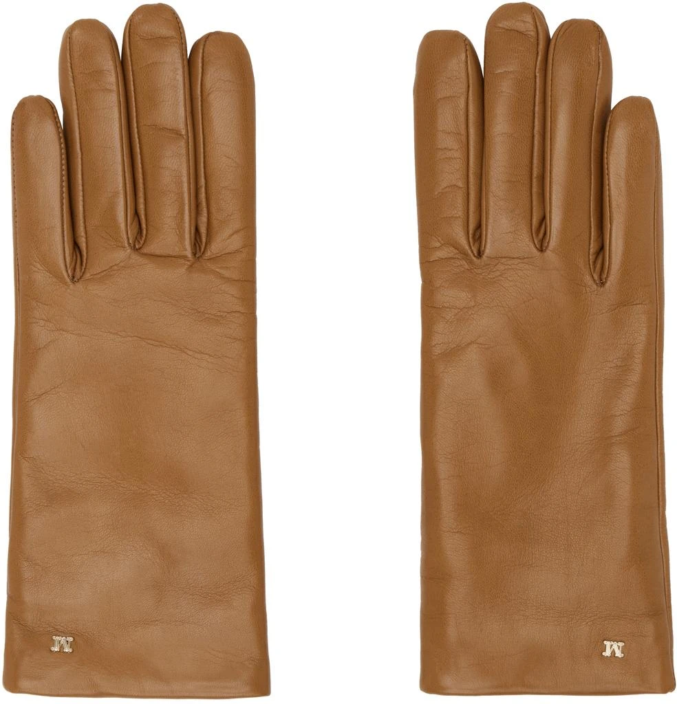 Max Mara Tan Splato Gloves 1