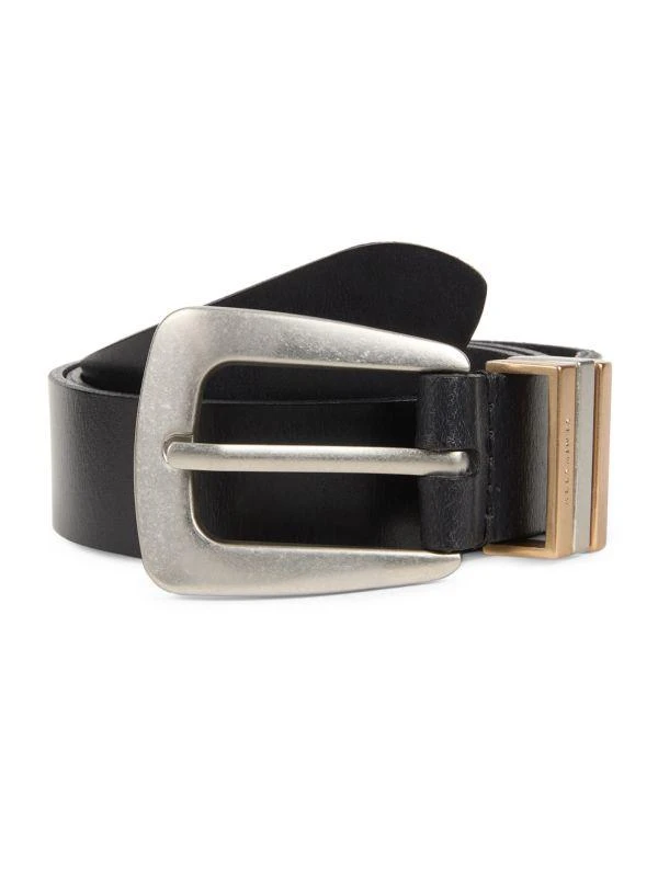 ALL SAINTS 32MM Mixed-Metal Leather Belt 1
