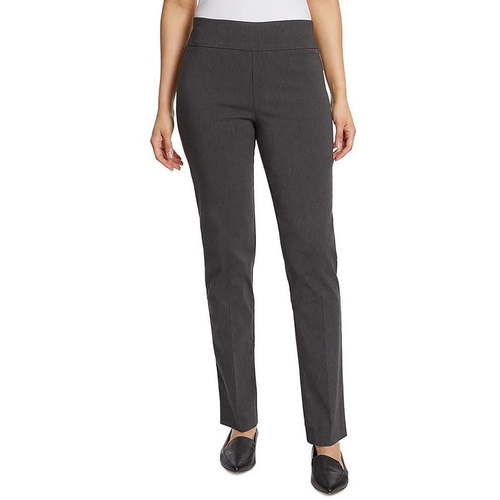 Gloria Vanderbilt Womens Solid Mid Rise Ankle Pants 1