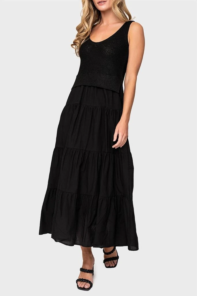 Shop Knit Tank Mixed Media Maxi Dress In Black on Sale at BeyondStyle  Get  13% Off Knit Tank Mixed Media Maxi Dress In Black with Limited-Time Flash  Deals, Exclusive Discounts, and