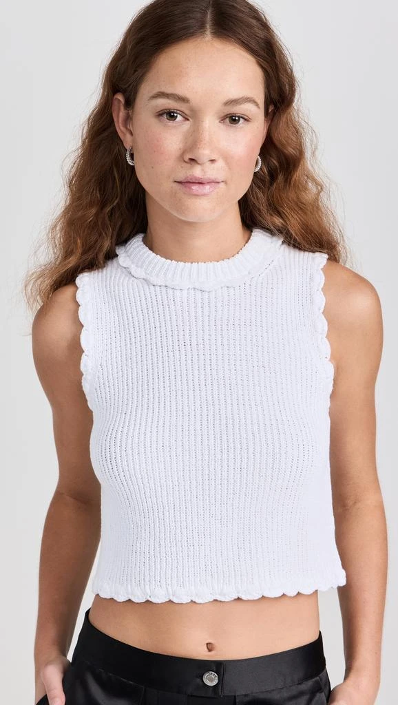 Cecilie Bahnsen Vimona Vest Faustine Crochet White 1