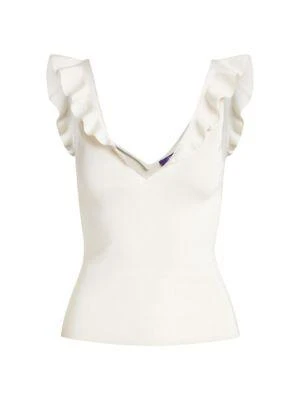 Ralph Lauren Collection Sleeveless Ruffle-Embellished Sweater 2