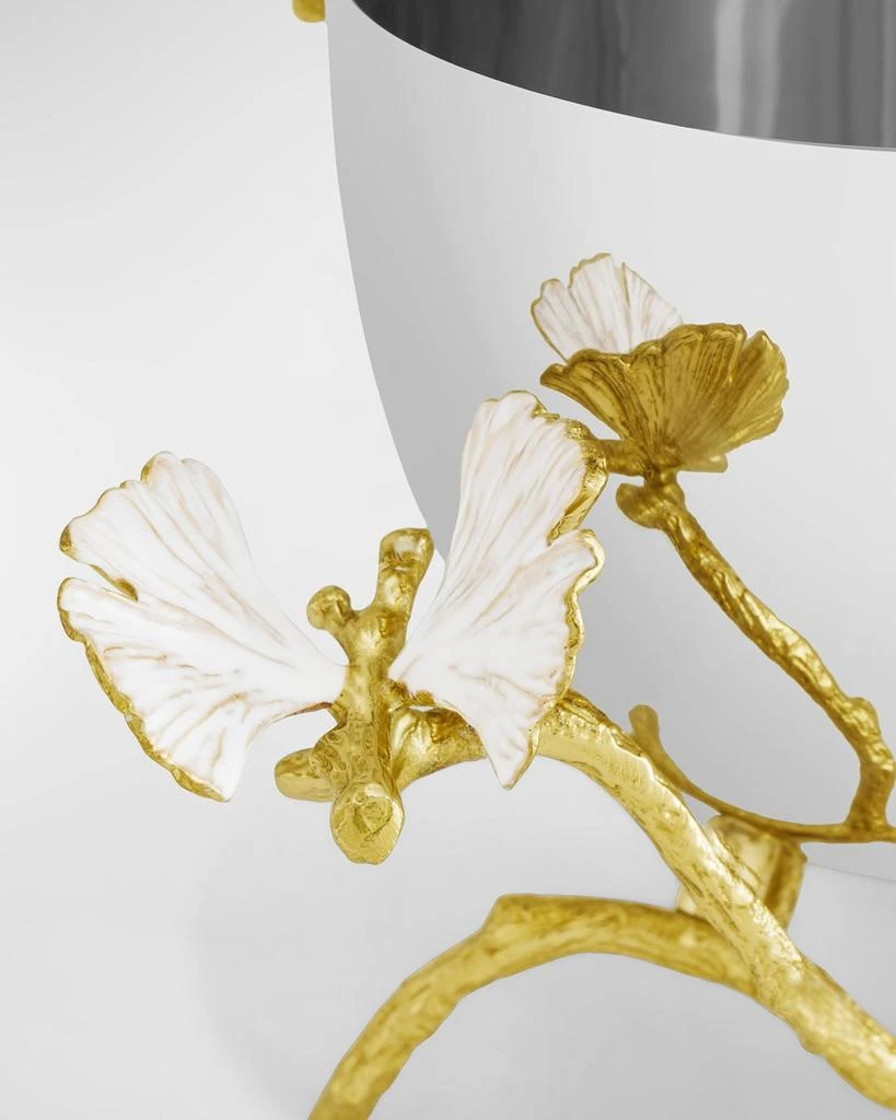 Michael Aram Butterfly Ginkgo White & Gold Nut Bowl 5