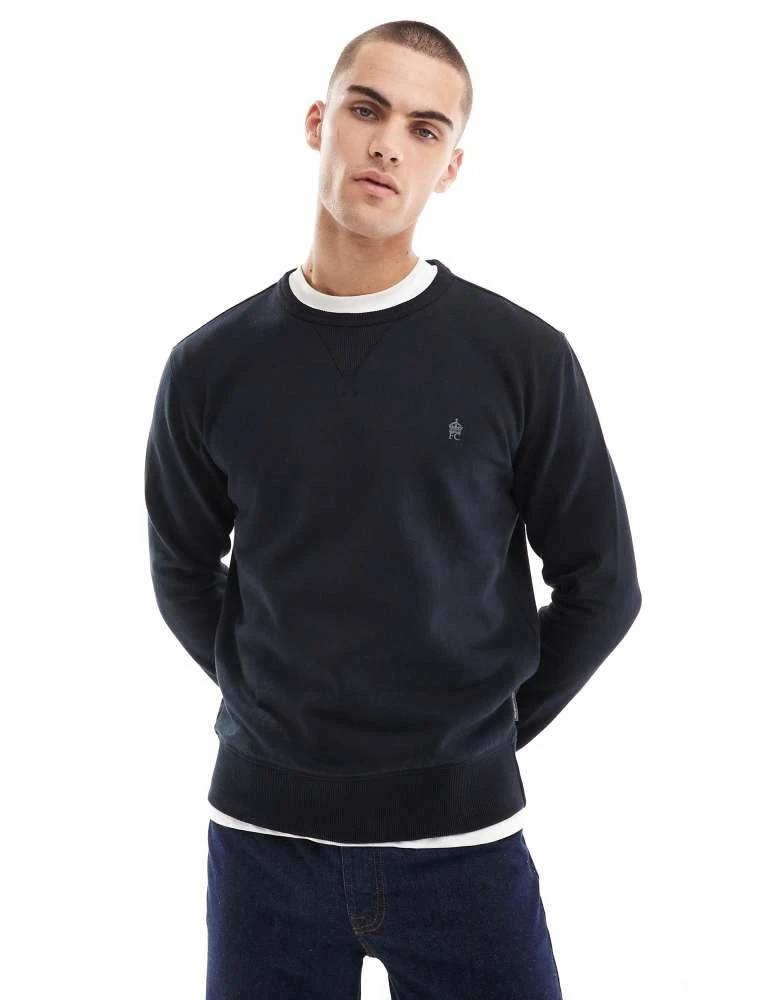 French Connection Mens French Connection classic logo sweatshirt in navy 1