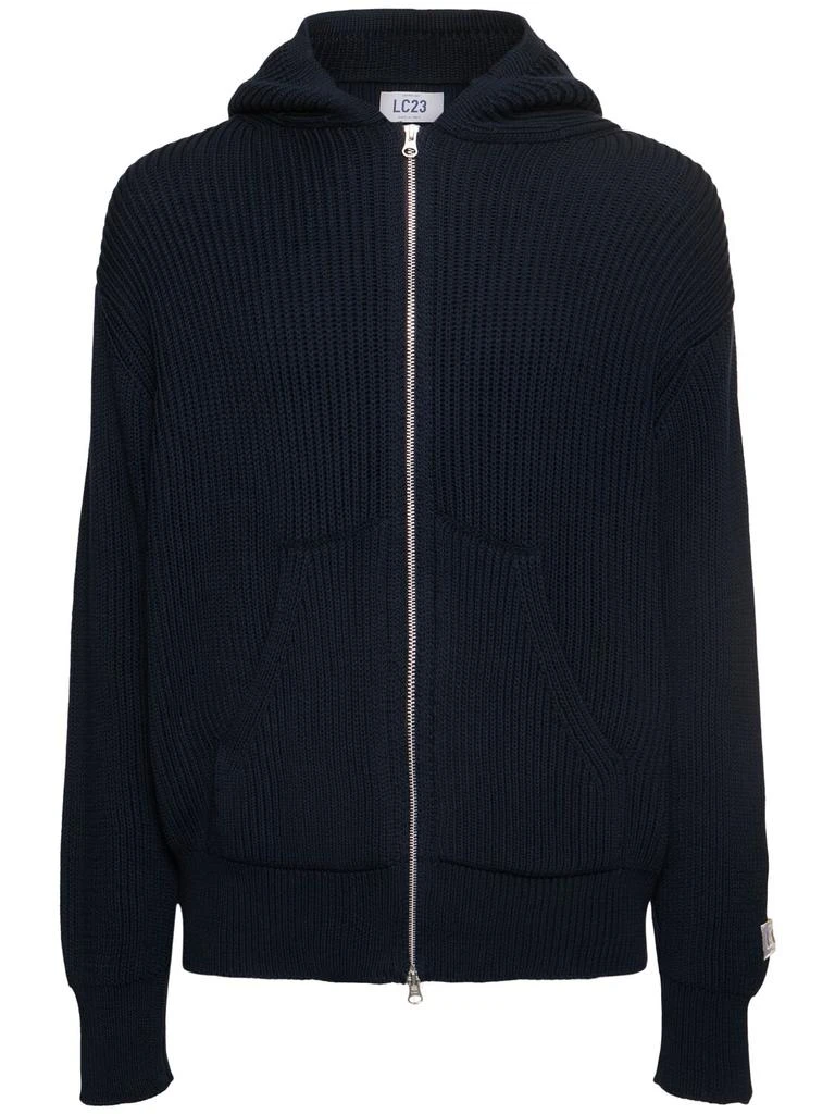 Lc23 Rib Knit Zip Hoodie 1