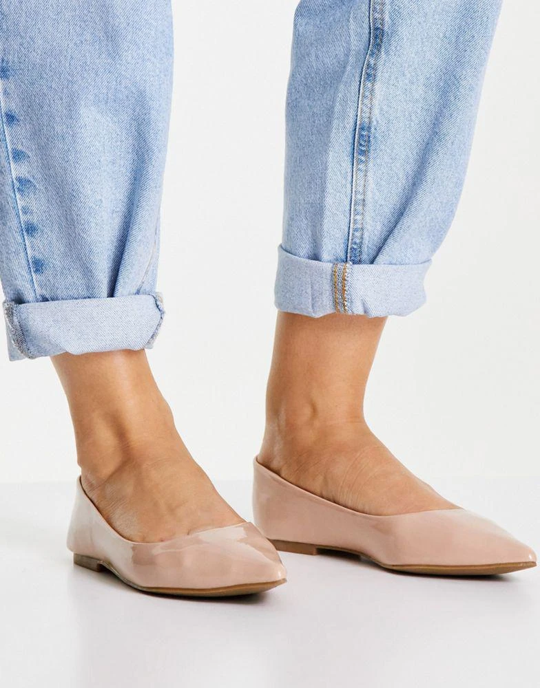 ASOS ASOS DESIGN Lucky pointed ballet flats in beige 4