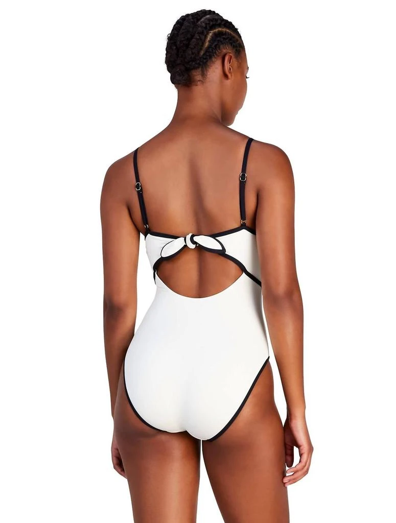Kate Spade Cut Out One Piece Swimsuit In Contrast Solids 2