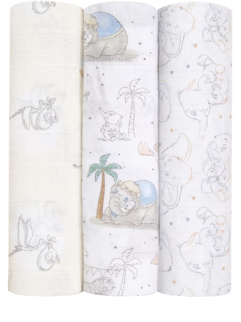 ADEN + ANAIS Set Of 3 Disney Organic Cotton Swaddles