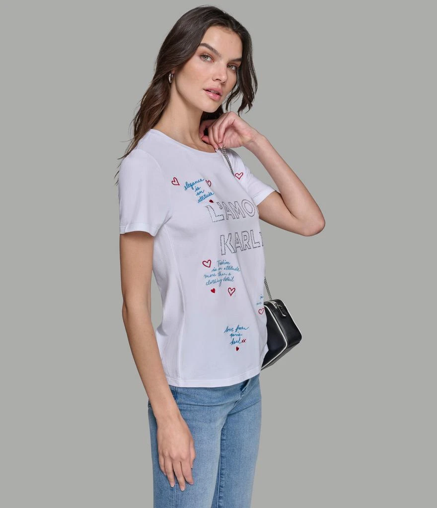 Karl Lagerfeld Paris LUXE LAMOUR KARL TEE 3