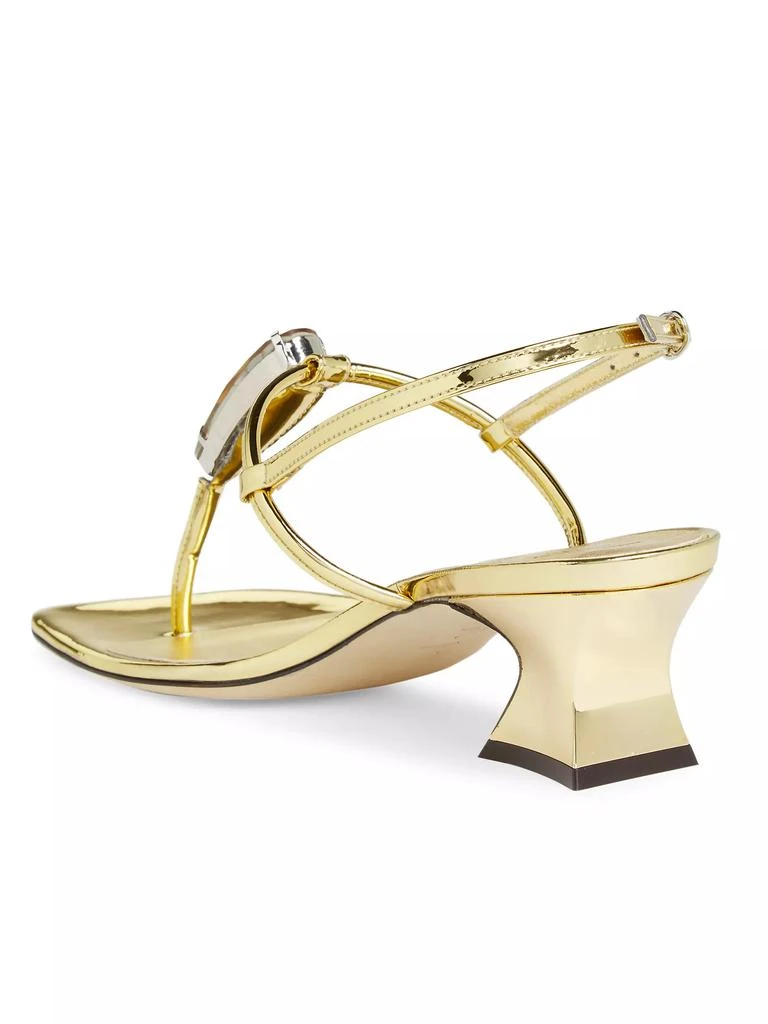 Giuseppe Zanotti Kangu 70MM Metallic Leather Teardrop Sandals 3