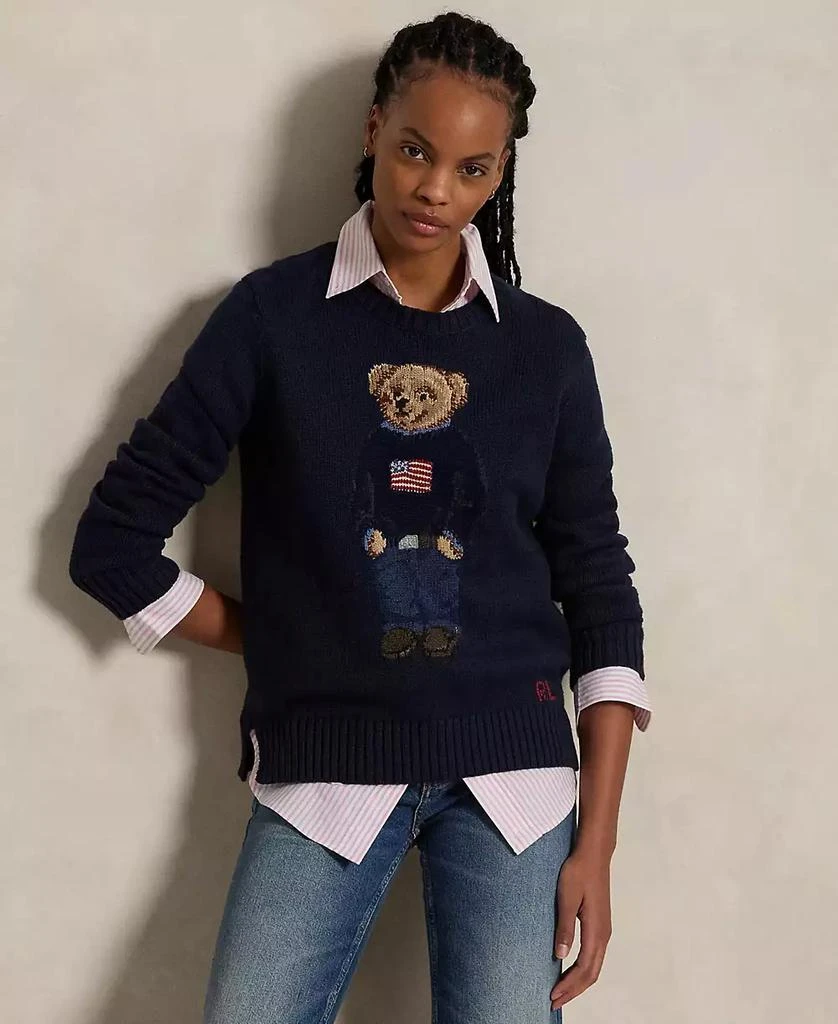 Ralph Lauren Women's Polo Bear Cotton-Linen Sweater 1