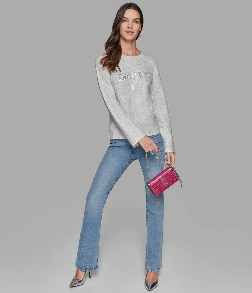 Karl Lagerfeld Paris BONJOUR SCRIPT LUREX SWEATER 6