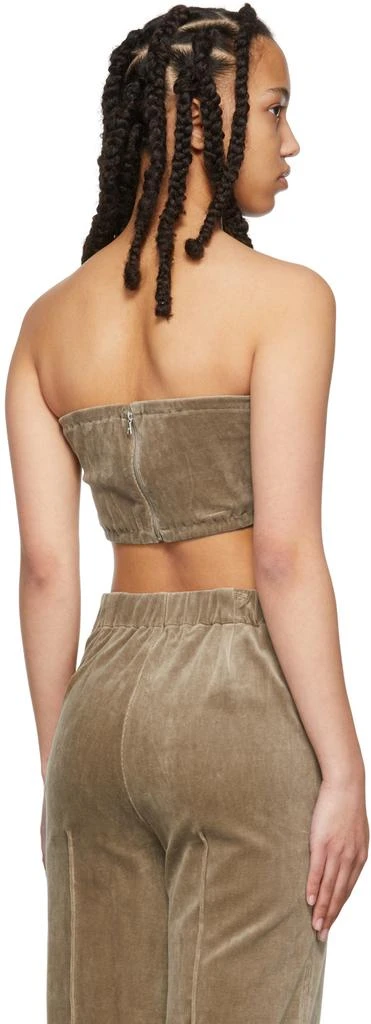 AURALEE Taupe Velour Bandeau 3