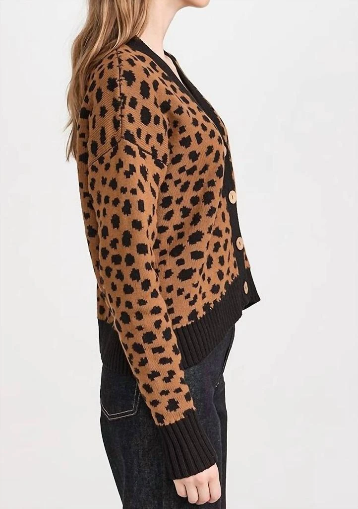 ASKK NY Printed Cardigan Sweater In Cheetah 2