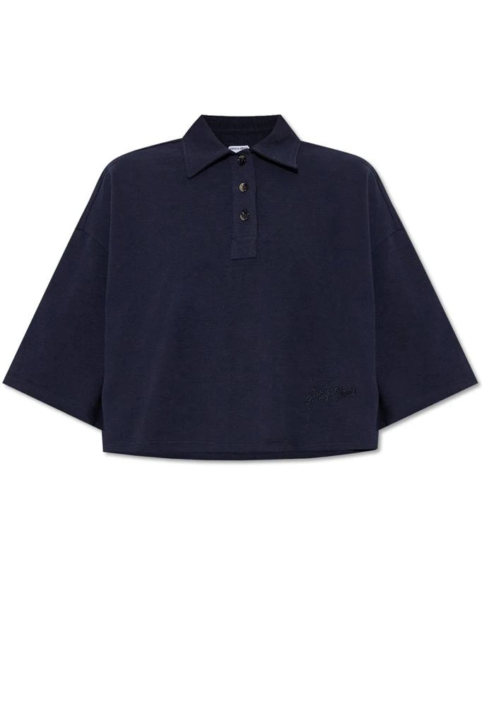 Bottega Veneta Bottega Veneta Short Sleeved Cropped Polo Shirt 1