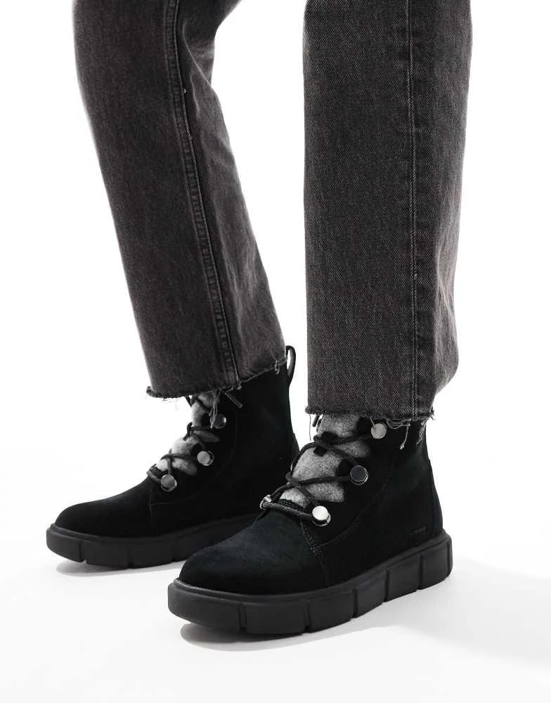SOREL Sorel Sorel Explorer III Joan WP waterproof leather snow boots in black 2