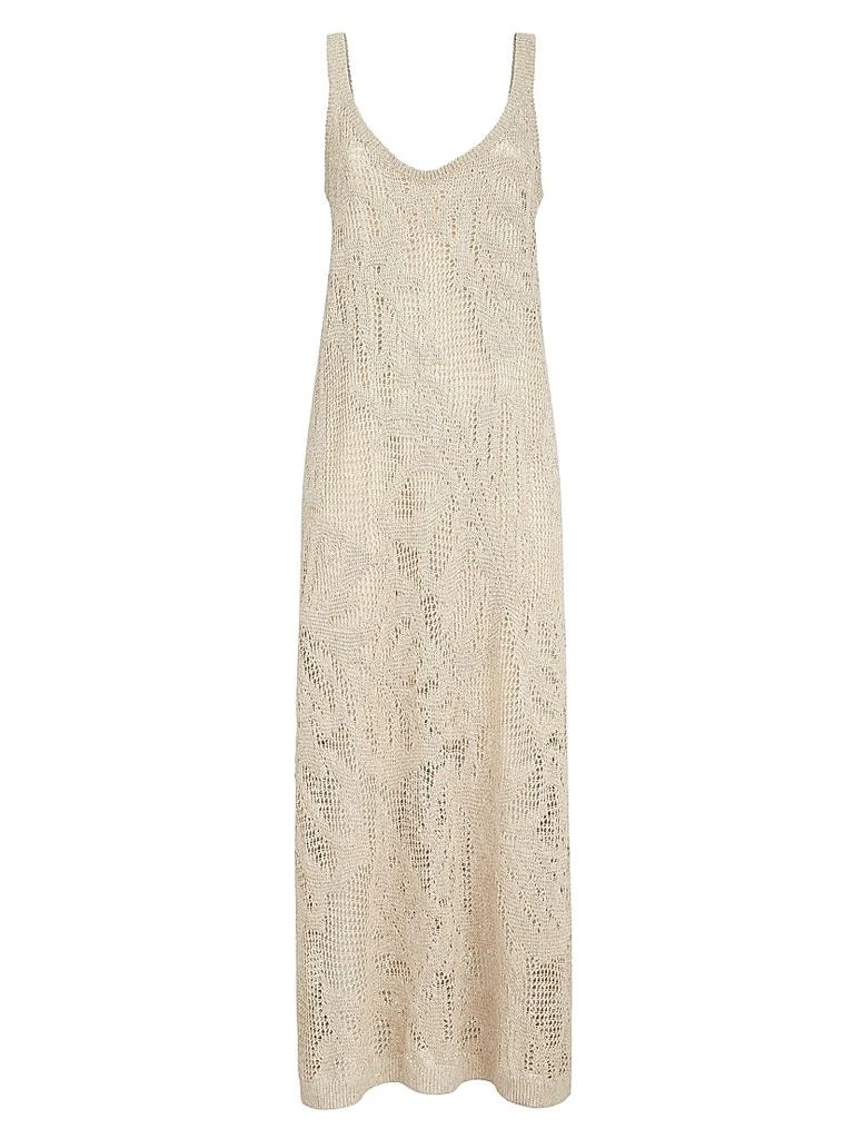 Brunello Cucinelli Dazzling Water Lillies Dress in Linen and Cotton