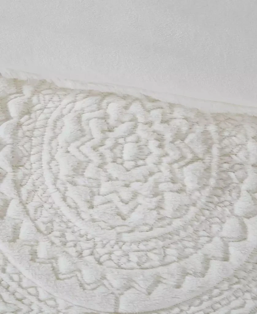 Macy's Arya Embroidered Medallion Faux Fur 3-Pc. Comforter Set 17