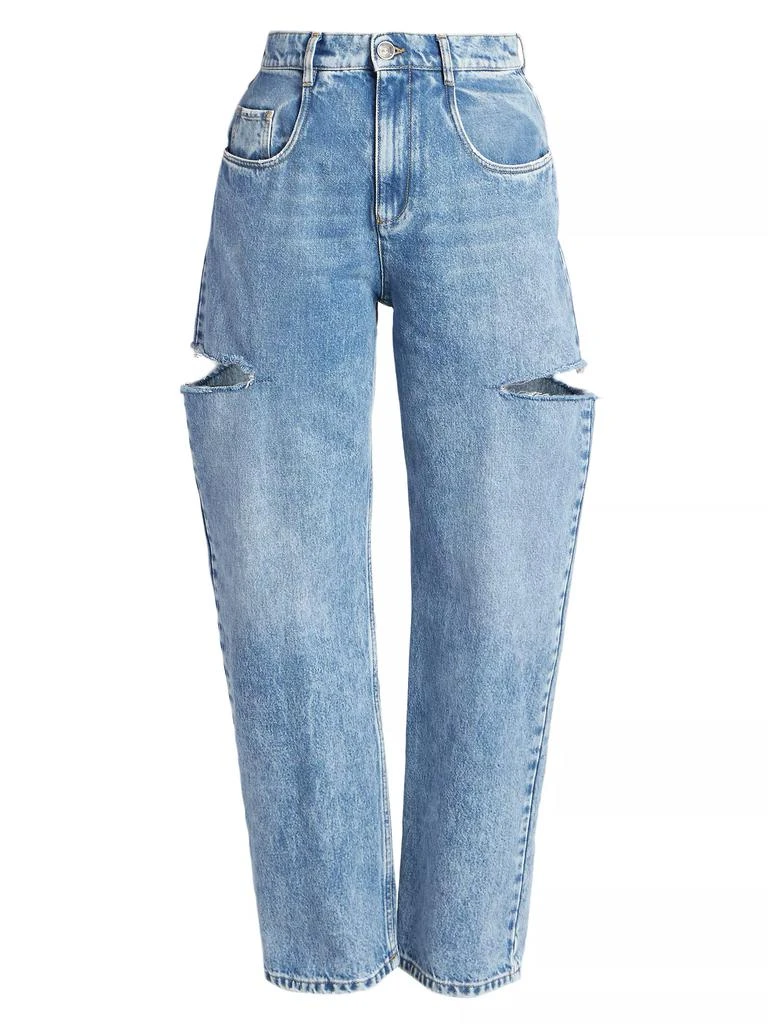 MAISON MARGIELA Wide-Leg Slashed Cut-Out Jeans 1