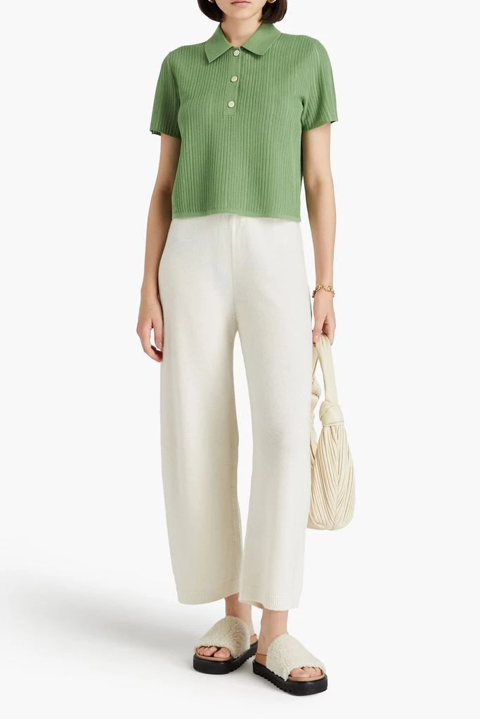Theory Wool and cashmere-blend wide-leg pants 2