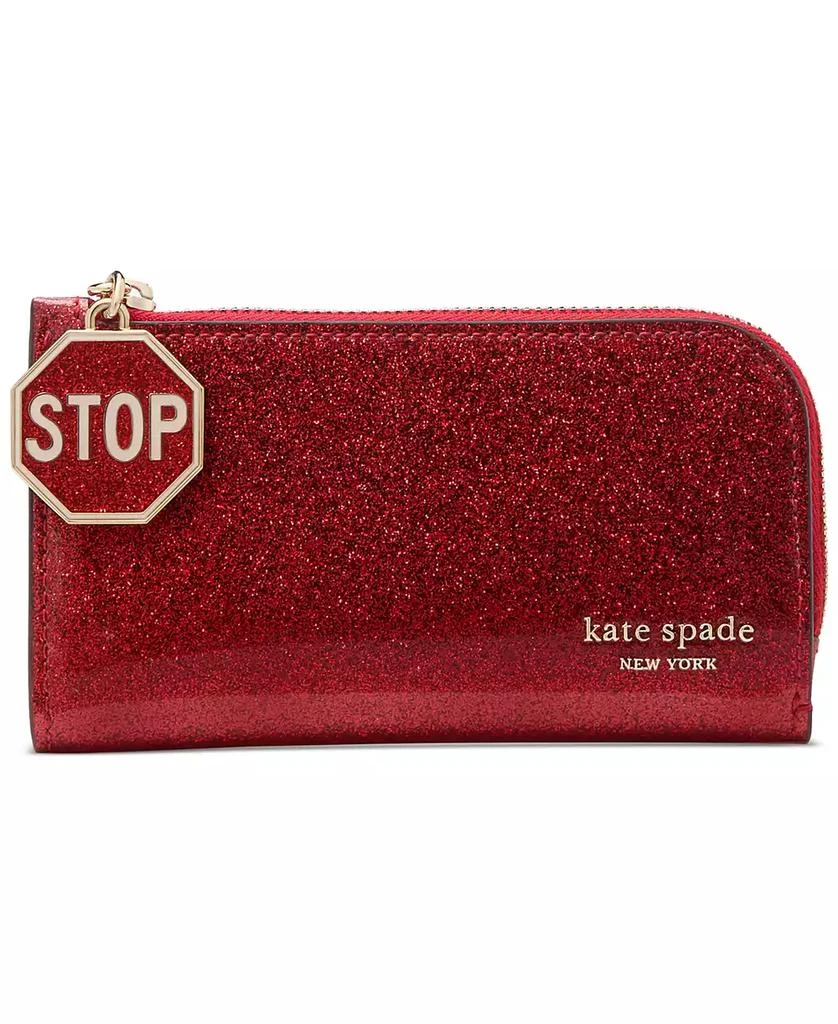 Kate Spade Cars Glitter Patent Leather Small Slim Bifold Wallet 1