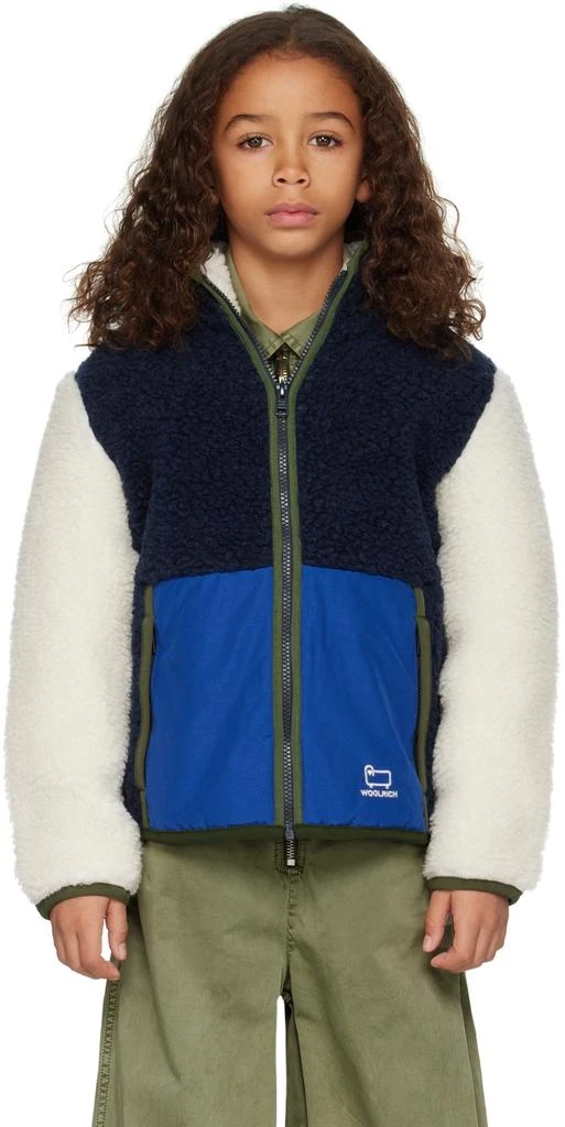 Woolrich Kids Navy Track Sweater 1