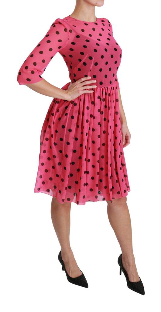 Dolce & Gabbana Dolce & Gabbana  Pink Polka Dots A-line Knee Length Dress