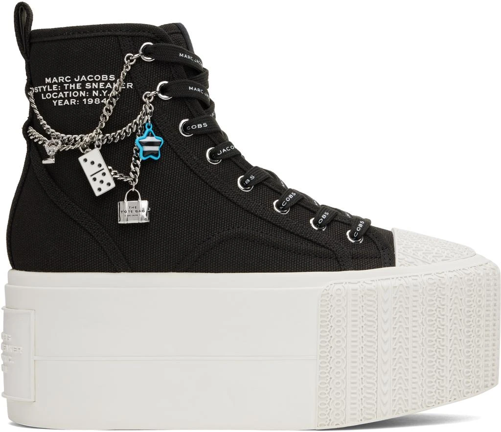 Marc Jacobs Black 'The Sticker Charm Platform High Top' Sneakers 1