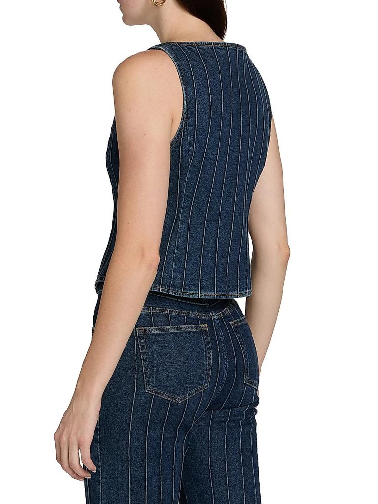 Cinq à Sept Camen Denim Pintuck Button-Down Vest 5