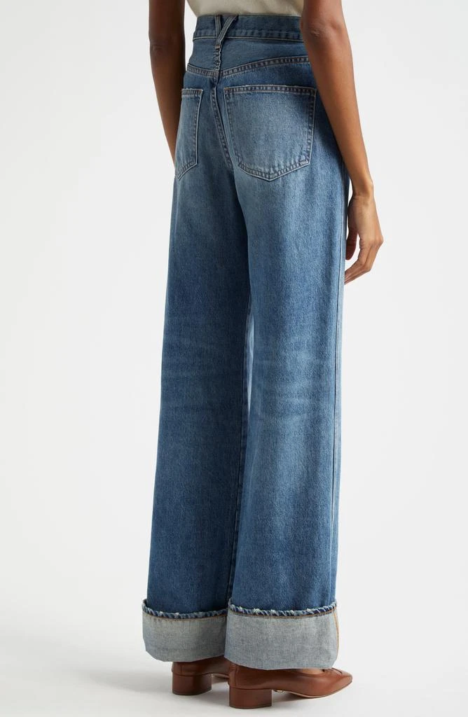 VERONICA BEARD Taylor High Waist Wide Leg Cuffed Jeans 5