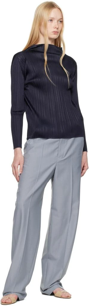 Pleats Please Navy New Colorful Basics 4 Top 4