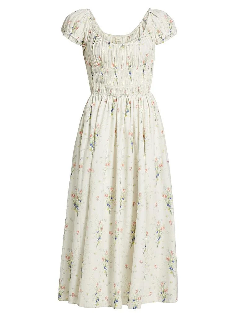 DÔEN Quinley Floral Cotton Midi-Dress 1