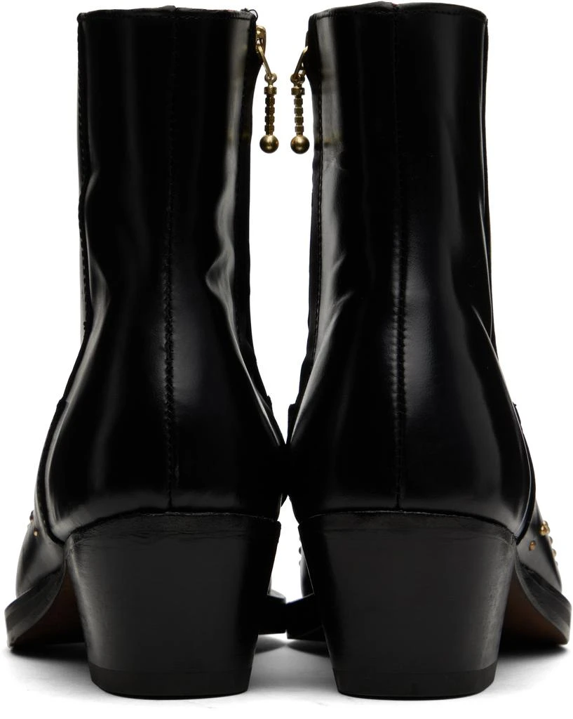 Ernest W. Baker Black Studded Western Boots 2