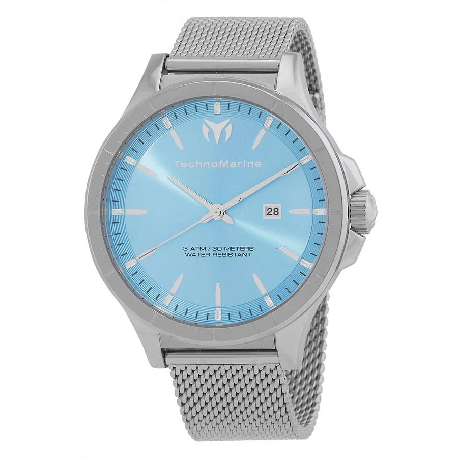 TechnoMarine MoonSun Date Quartz Light Blue Dial Men's Watch TM-822005 1