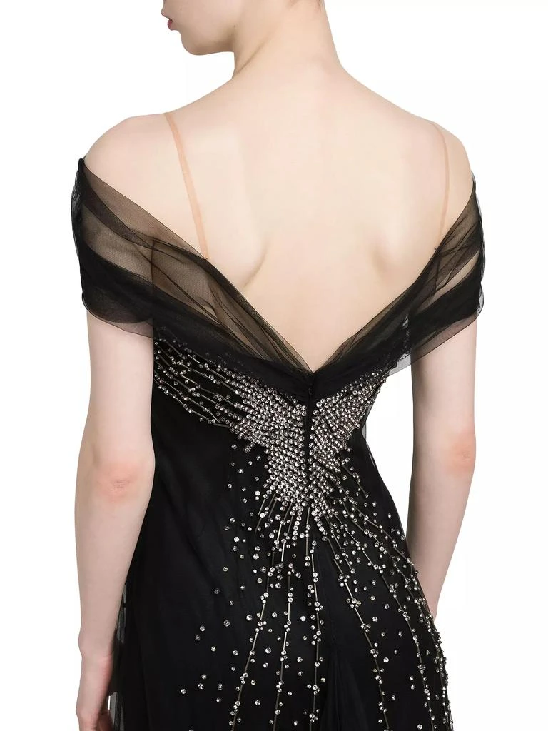 Alberta Ferretti Beaded Tulle Gown 6