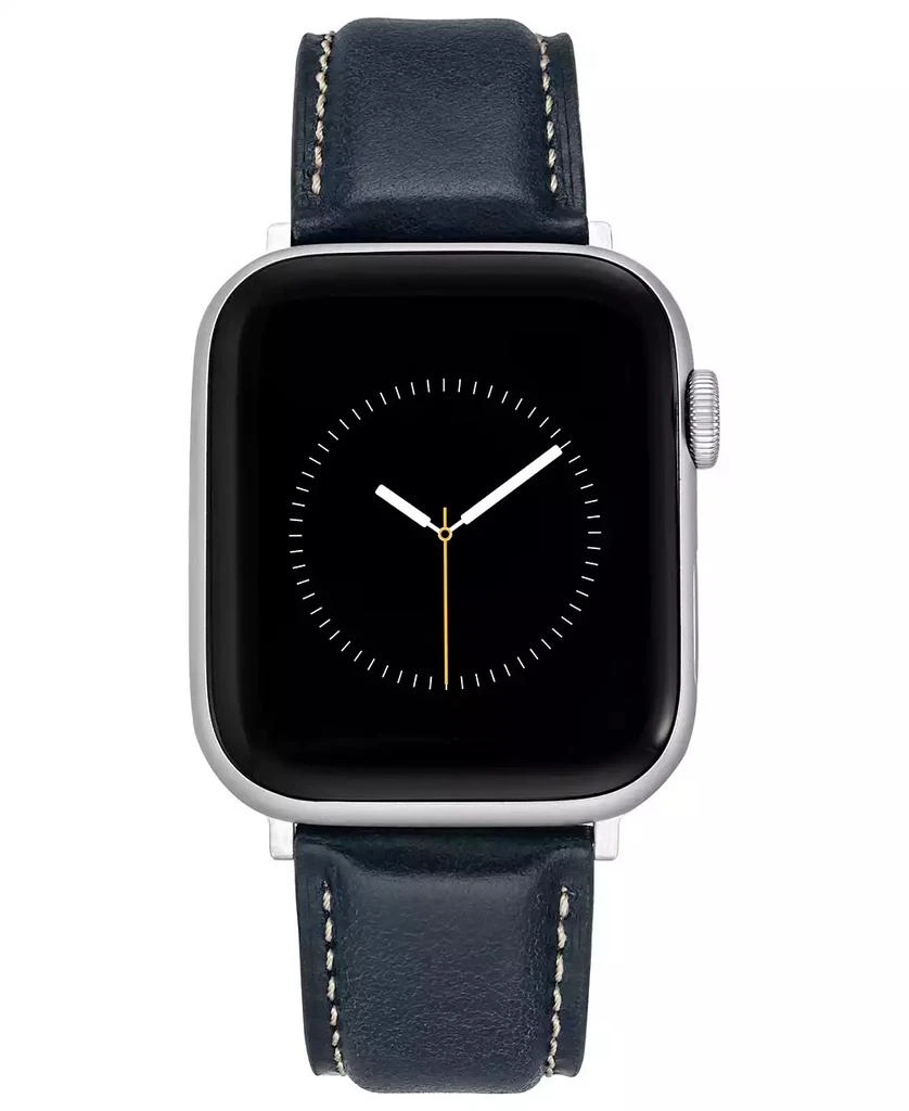 WITHit Navy Smooth Genuine Leather Band designed for Apple Watch® 42mm (Series 1-3 only) & 44/45/46/49mm (Ultra & Ultra 2) 1