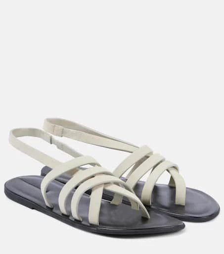 The Row Line leather slingback sandals 1
