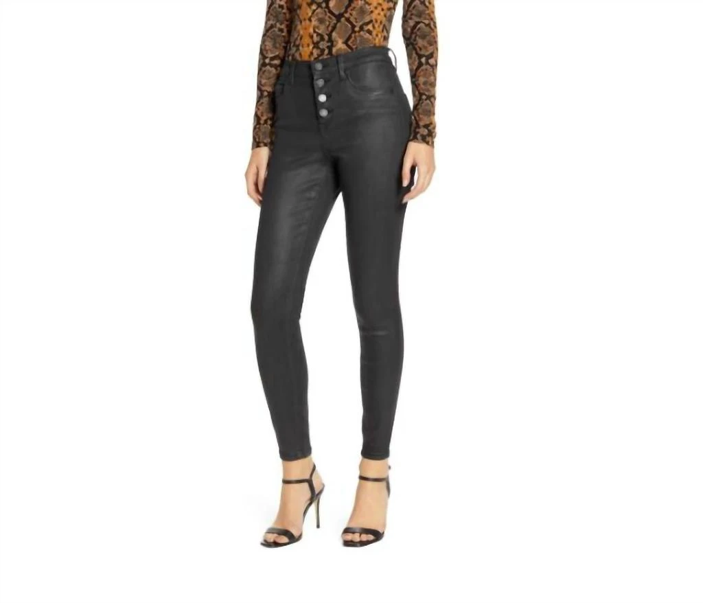 Blank NYC Coated High Rise Skinny Jeans In Black 1