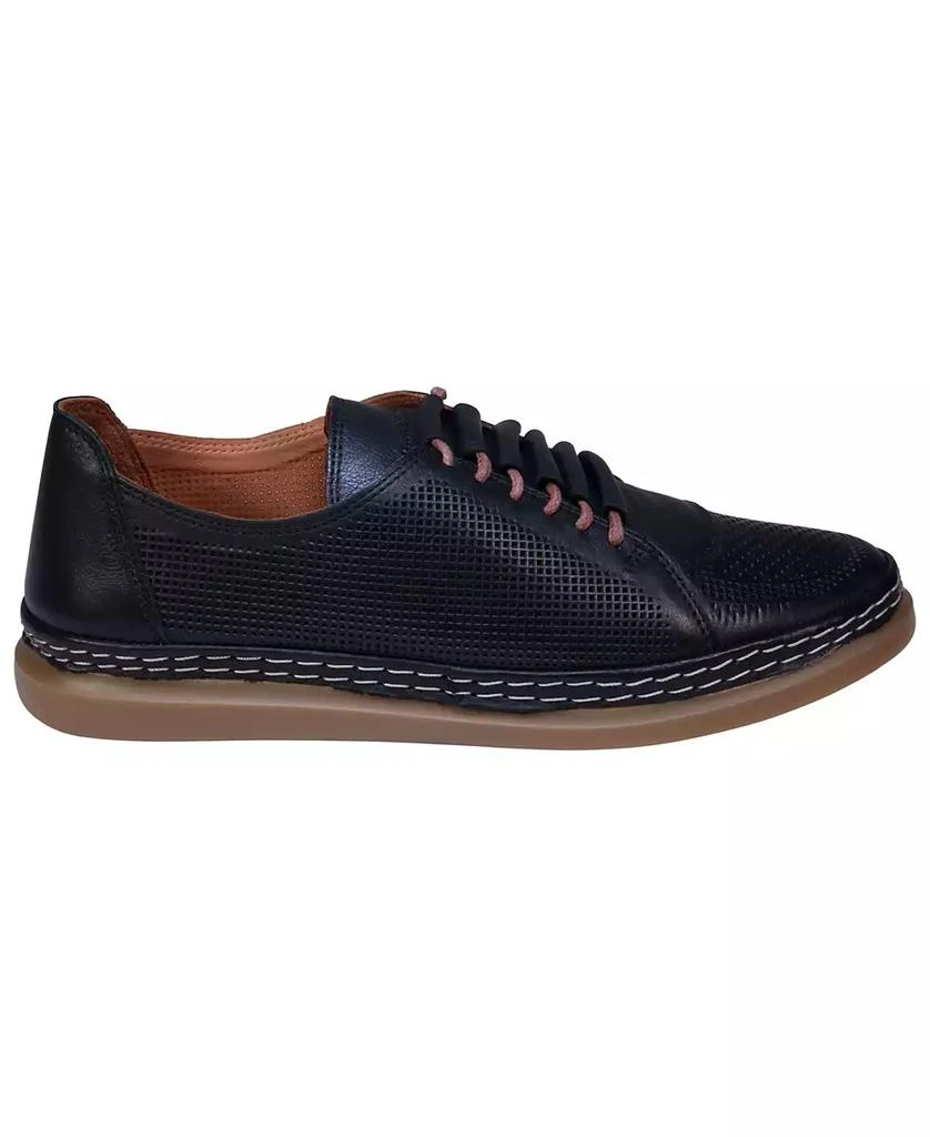 Cools 21 Women's Oscar Hidden Lace Perforated Leather Sneakers 4