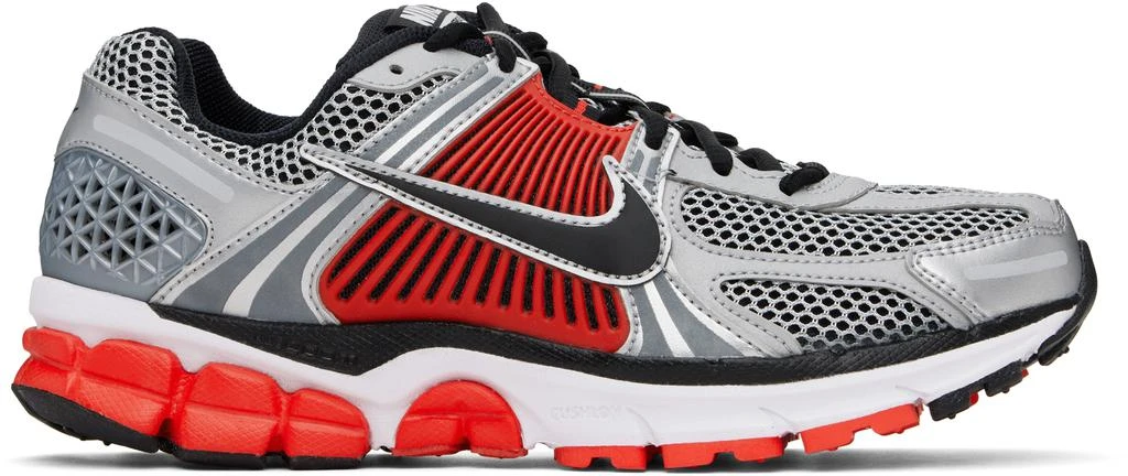 NIKE Silver & Red Zoom Vomero 5 Sneakers 1
