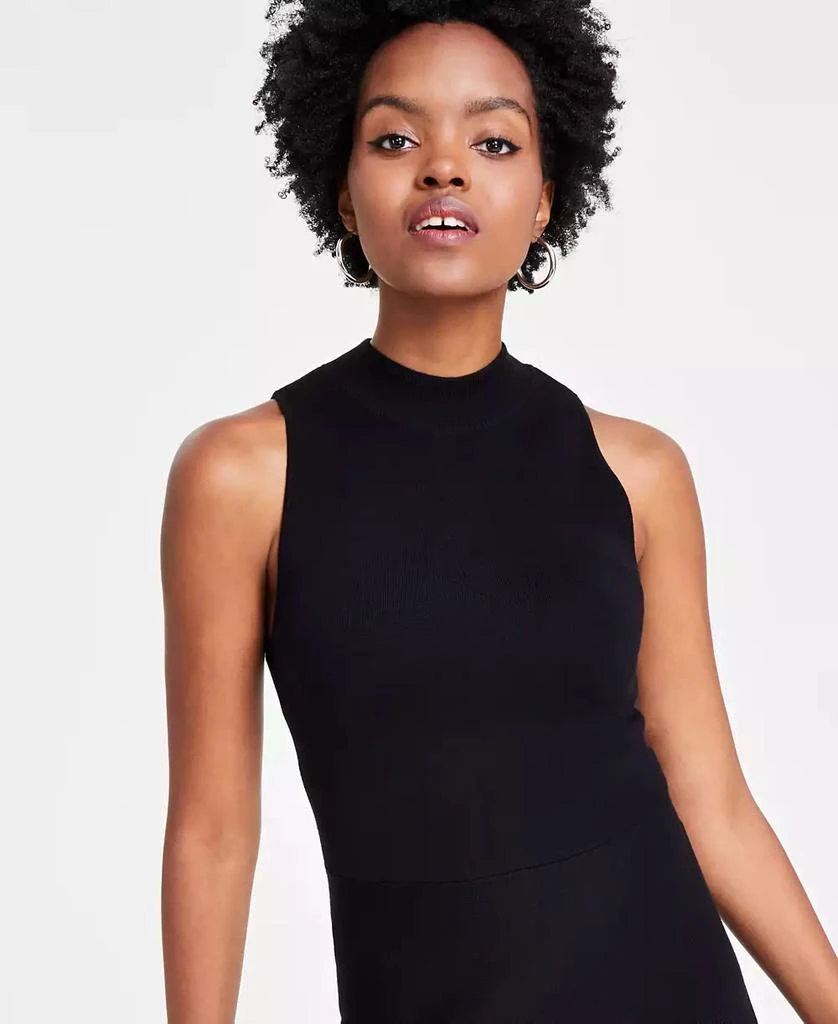 Bar III Women's Milano Mock-Neck Sleeveless Sweater Dress, Created for Macy’s 4