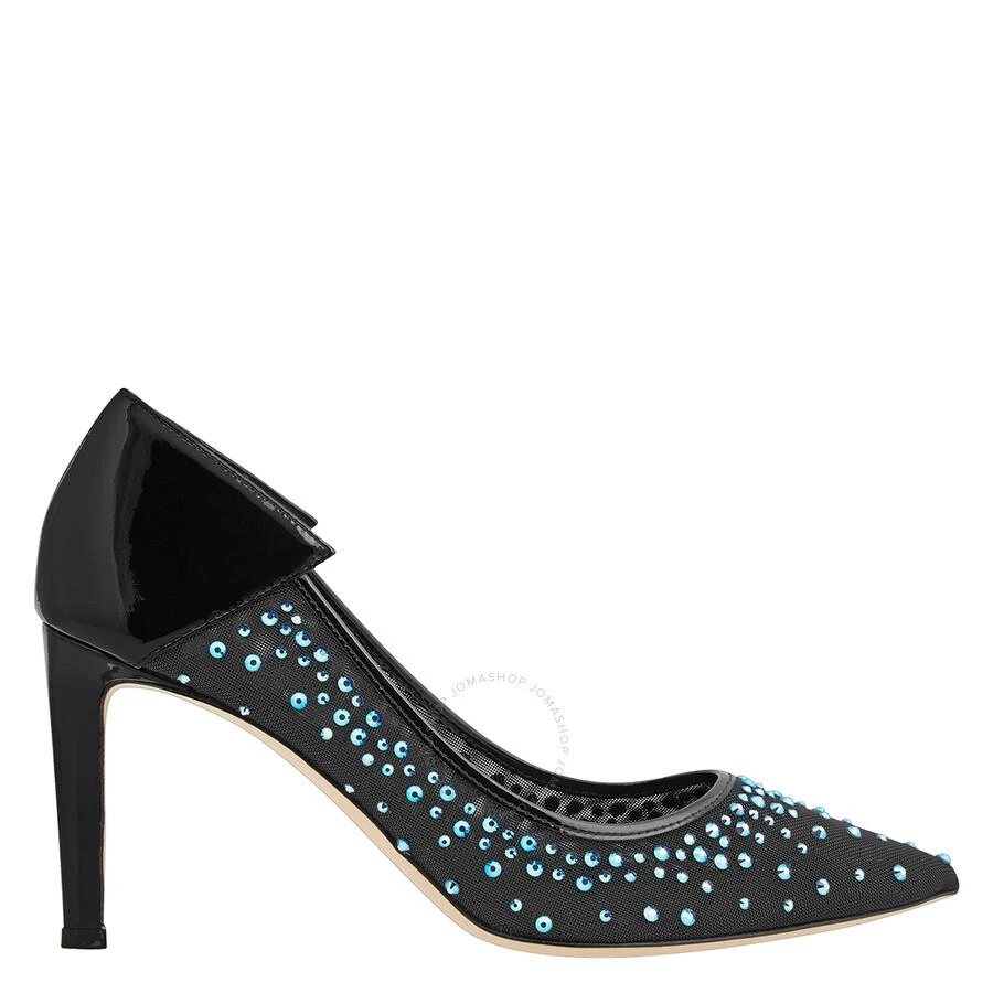 Giuseppe Zanotti Open Box - Giuseppe Zanotti Ladies Karla 85 Crystal Embellished Mesh Pumps 1