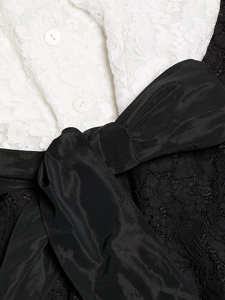 Teri Jon Collared Colorblocked Lace Gown 7