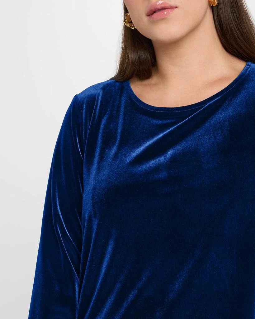 Caroline Rose Plus Size Handkerchief Stretch Velvet Top 5
