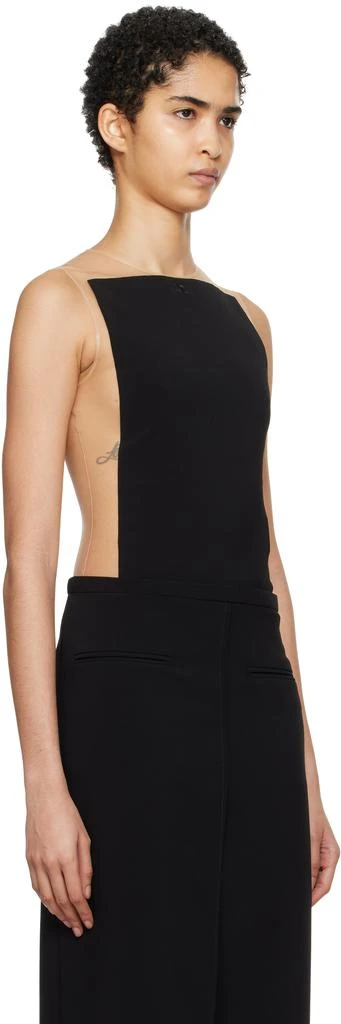 Courrèges Black & Beige Illusion Bodysuit 2