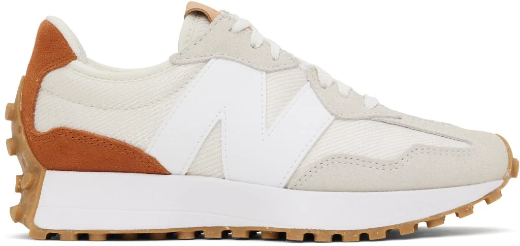 New Balance Beige & Orange 327 Sneakers 1