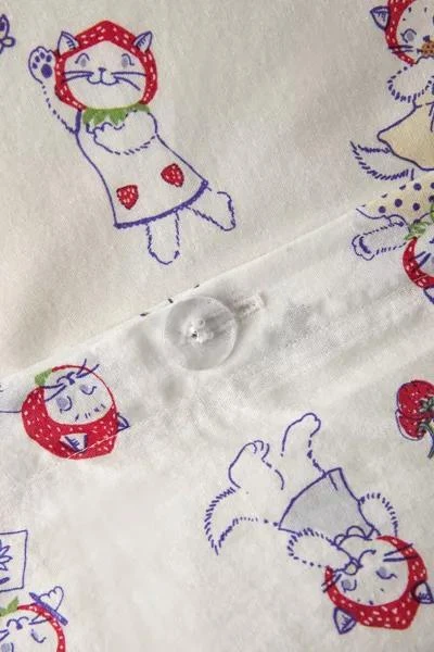 Urban Outfitters Strawberry Cat Core Duvet Cover Set 5