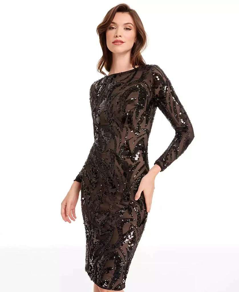 Women's Emmalyn Long-Sleeve Boat Neck Dress  On Sale Now with Up to 31%  Off | Discover Exclusive Deals & Savings at BeyondStyle  Authentic Dress  The Population dress|women's fashion|dresses with Limited-Time