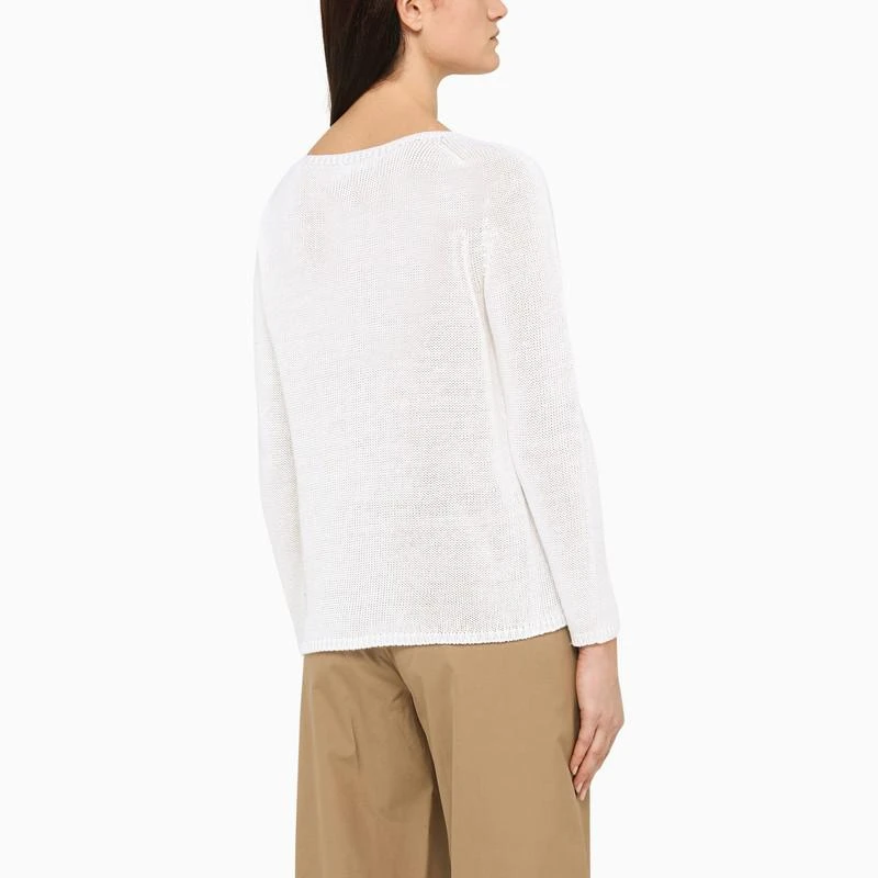 'S Max Mara White linen crew-neck jumper 4